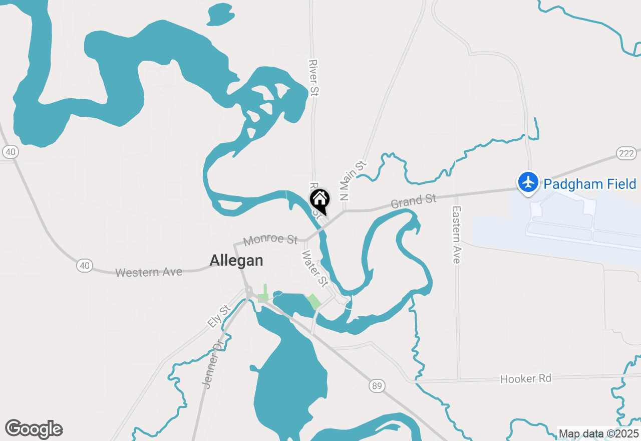 Map of 111 River Street, Allegan, MI 49010