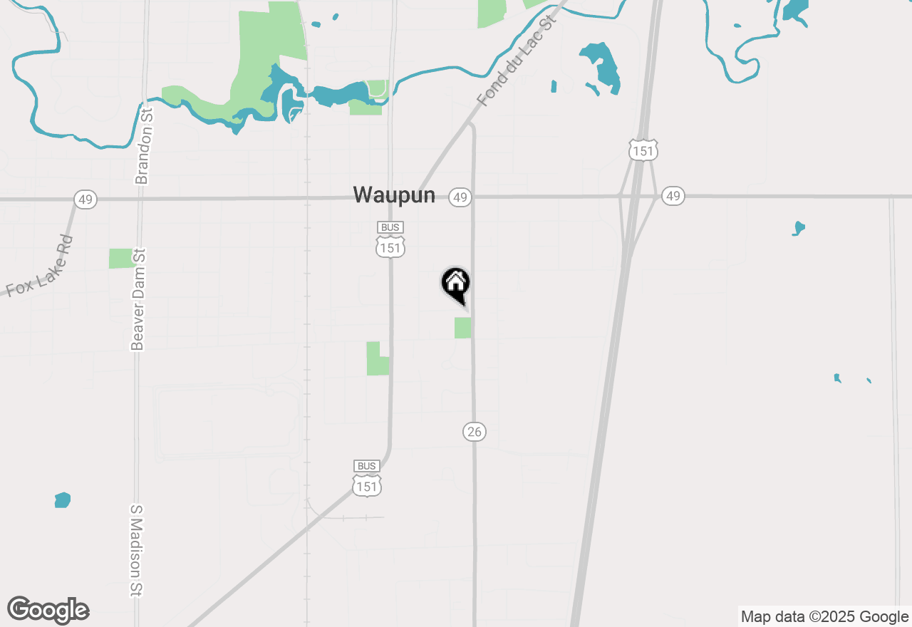 Map of 551 Bronson Street, Waupun, WI 53963