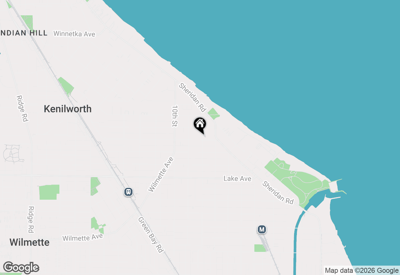 Map of 804 Greenwood Avenue, Wilmette, IL 60091