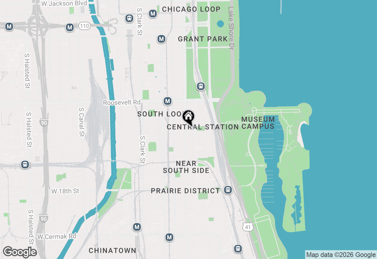 Map of 100 E 14th Street #1204, Chicago, IL 60605