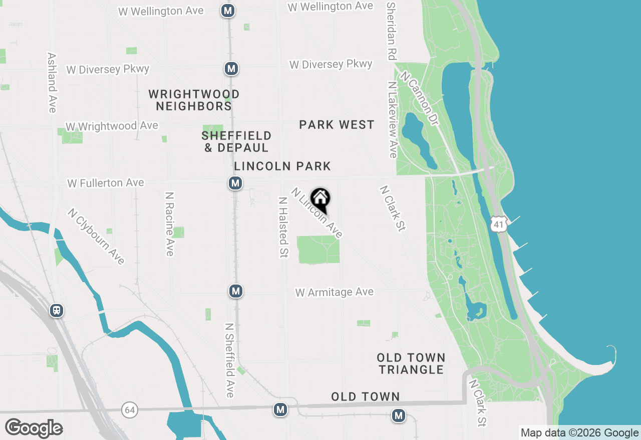 Map of 2250 N Lincoln Avenue #205, Chicago, IL 60614