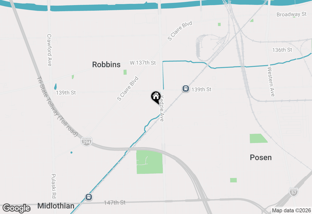 Map of 13938 S Reeves Road, Robbins, IL 60472