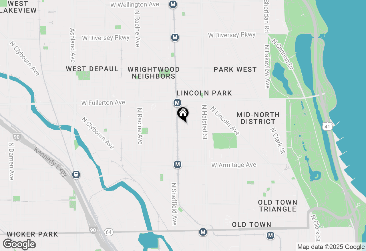 Map of 2229 N Bissell Street #1W, Chicago, IL 60614