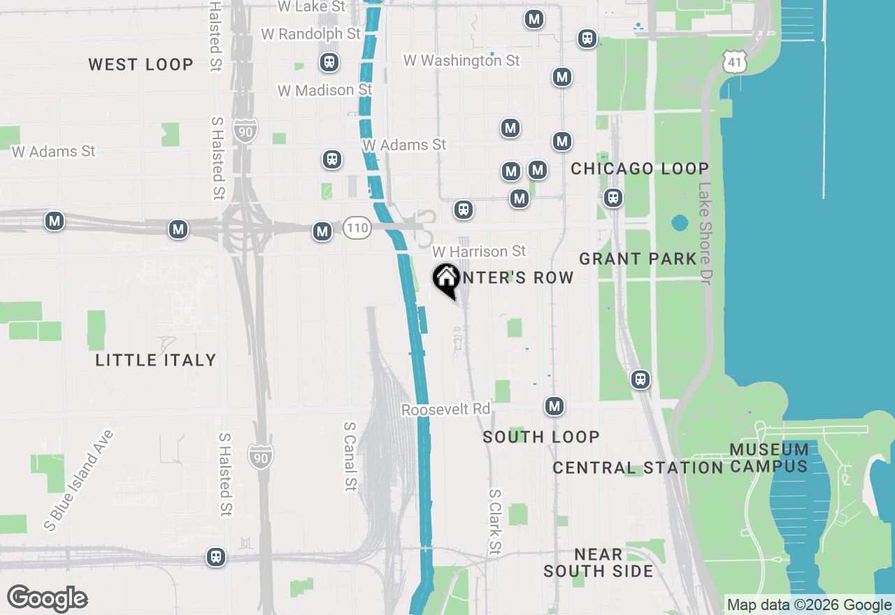 Map of 801 S Wells Street #609, Chicago, IL 60607