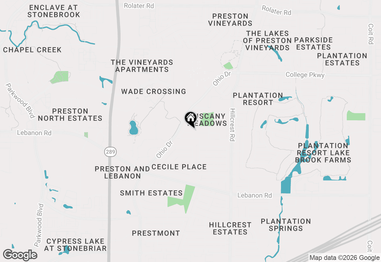 Map of 9936 Fleetwood Drive, Frisco, TX 75035