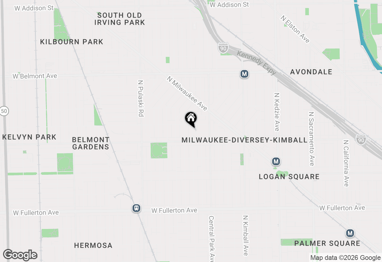 Map of 2836 N Lawndale Avenue, Chicago, IL 60618