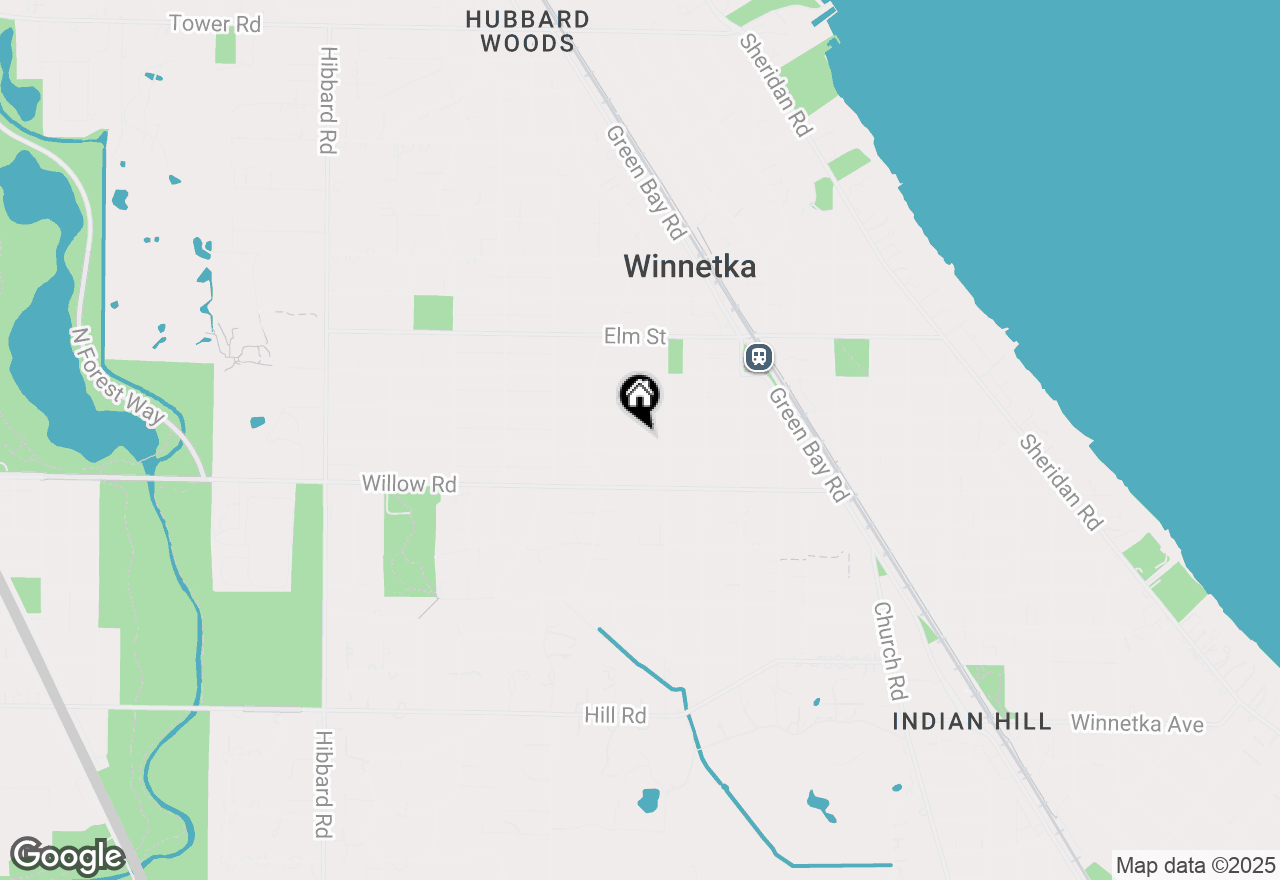 Map of 899 Ash Street, Winnetka, IL 60093