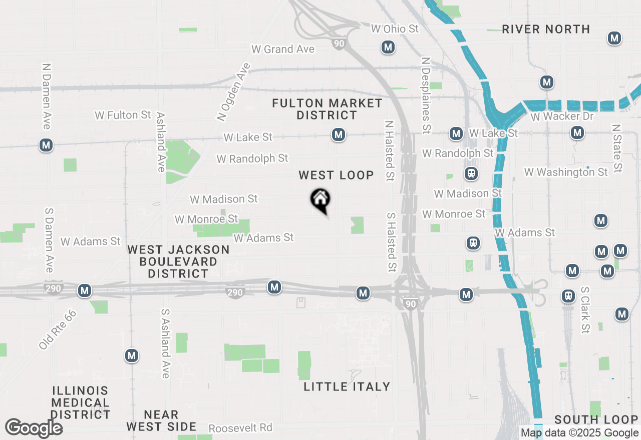 Map of 1035 W Monroe Street #2, Chicago, IL 60607