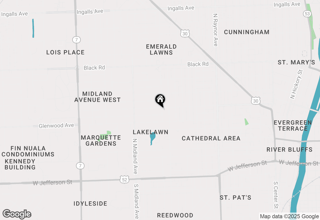 Map of 419-421 Catherine Street, Joliet, IL 60435