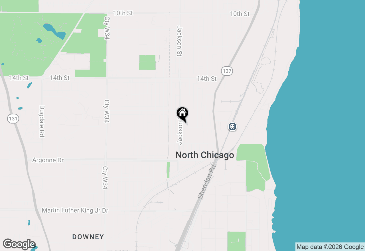 Map of 1645 Jackson Street, North Chicago, IL 60064