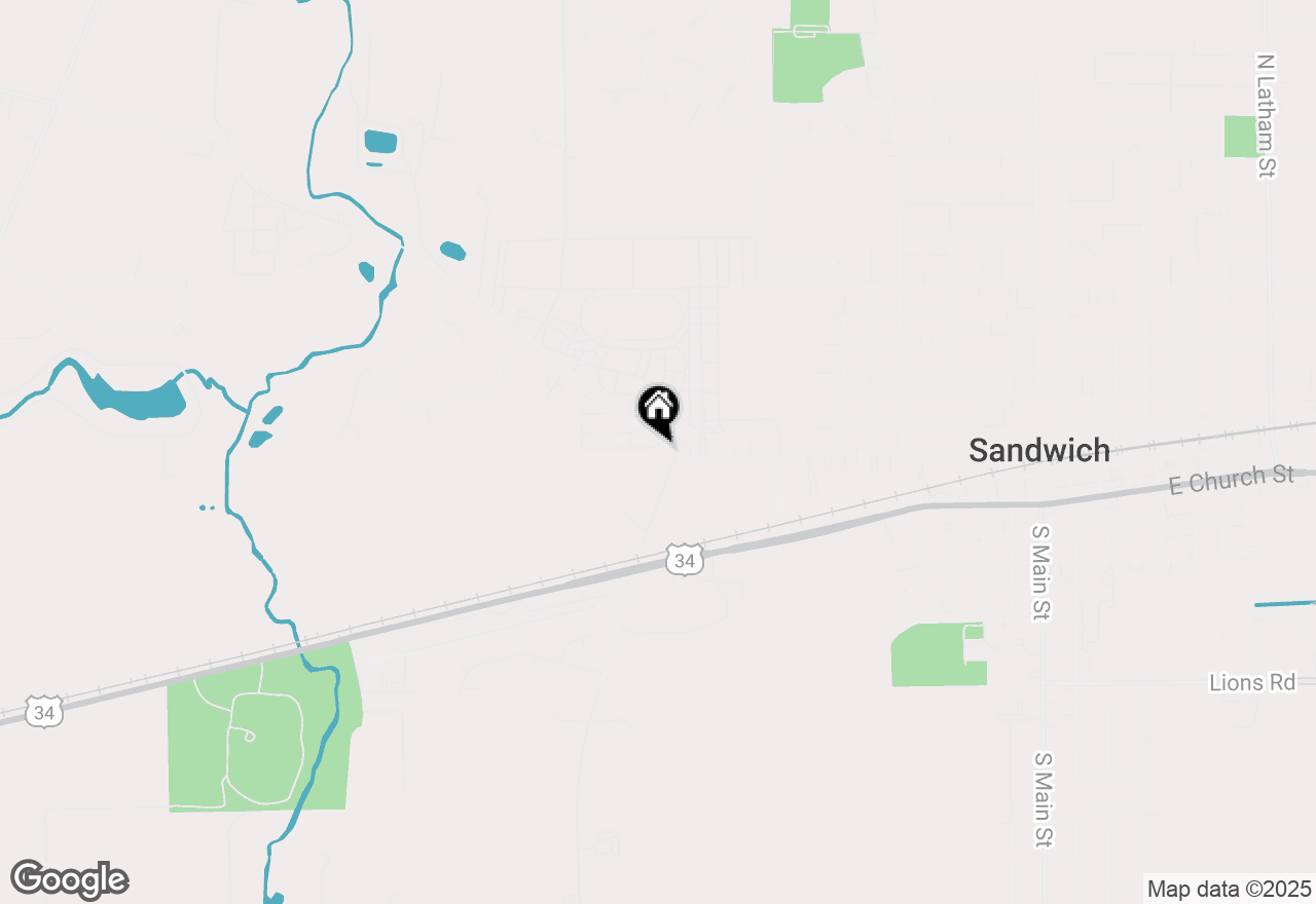 Map of 1108 Lauren Drive, Sandwich, IL 60548