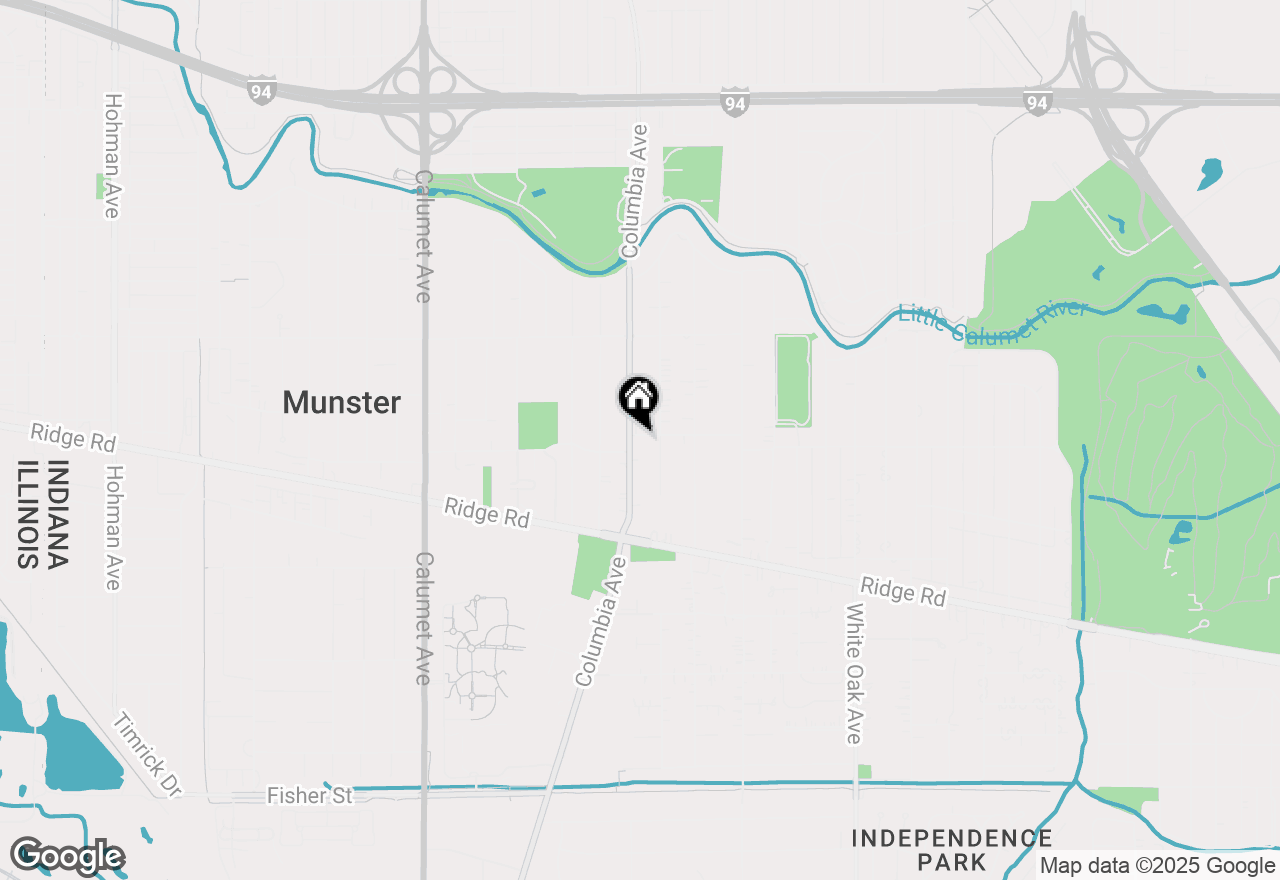 Map of 1210 Ridgeway Avenue, Munster, IN 46321