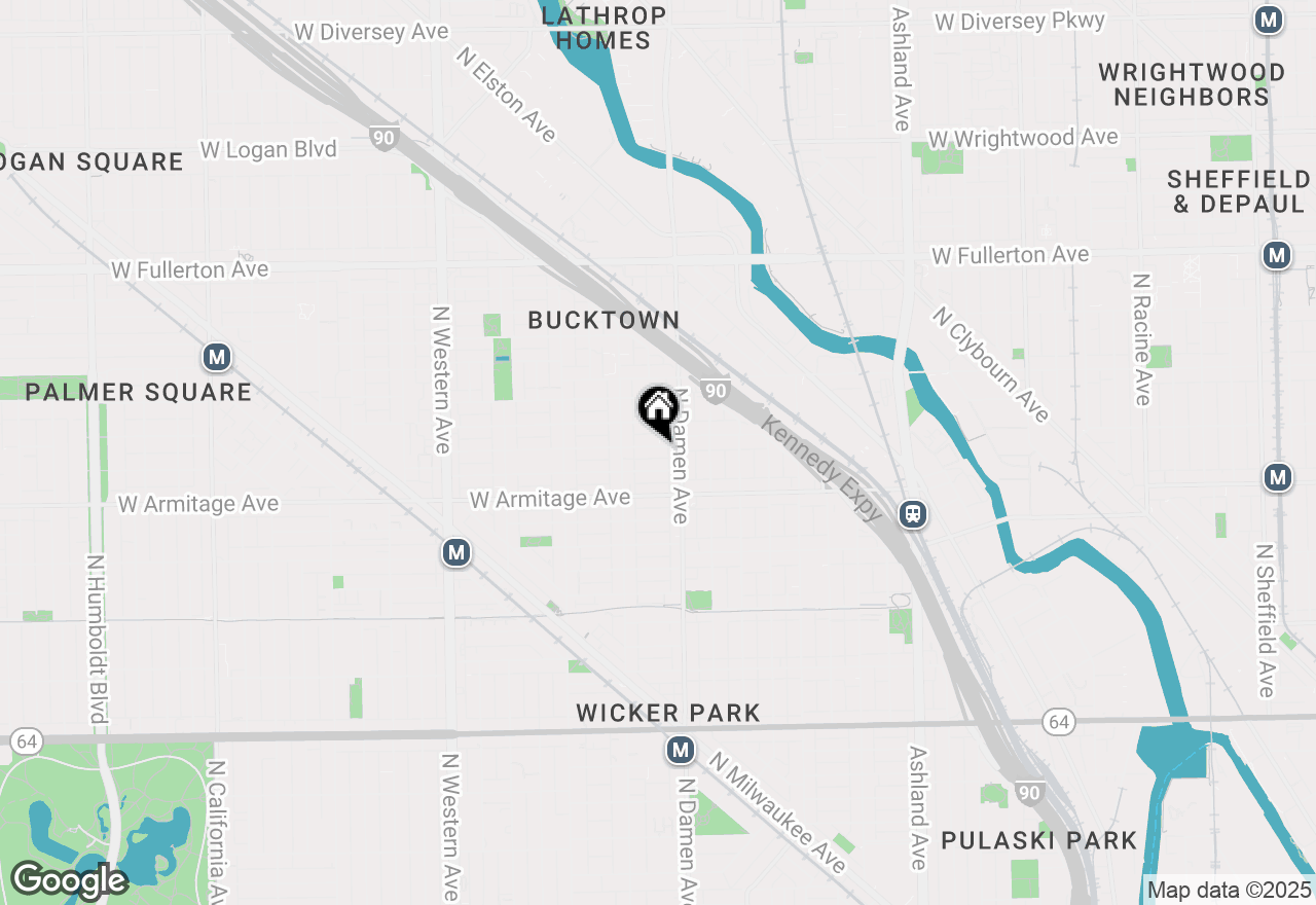 Map of 2021 W Dickens Avenue, Chicago, IL 60647