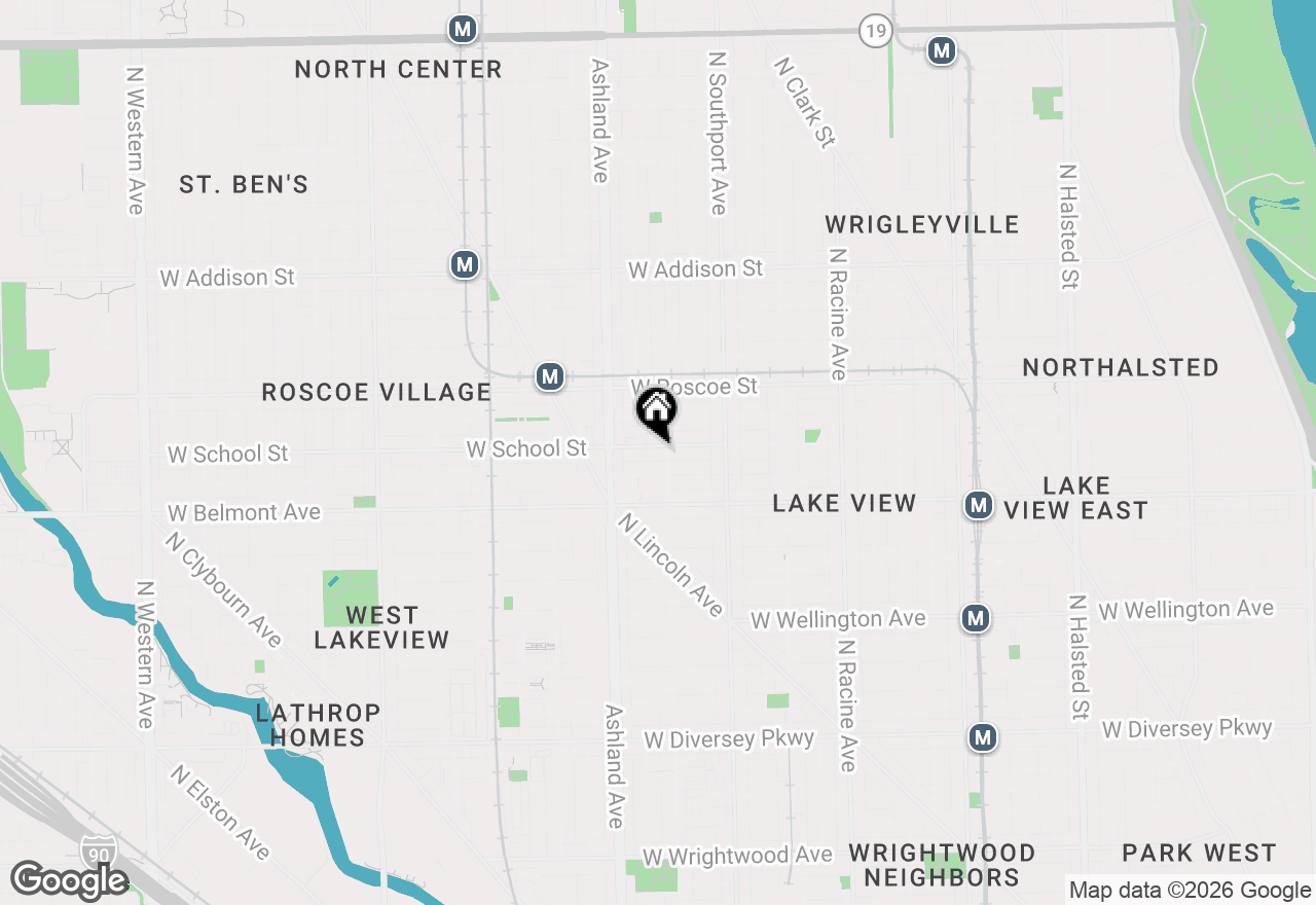 Map of 1509 W School Street #2, Chicago, IL 60657