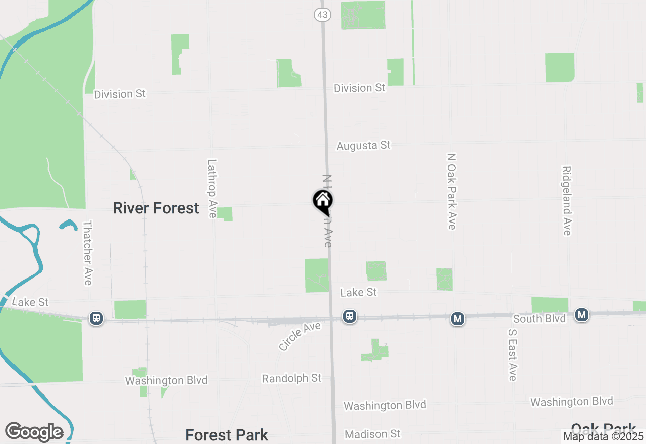 Map of 7212 Oak Avenue #3NE, River Forest, IL 60305