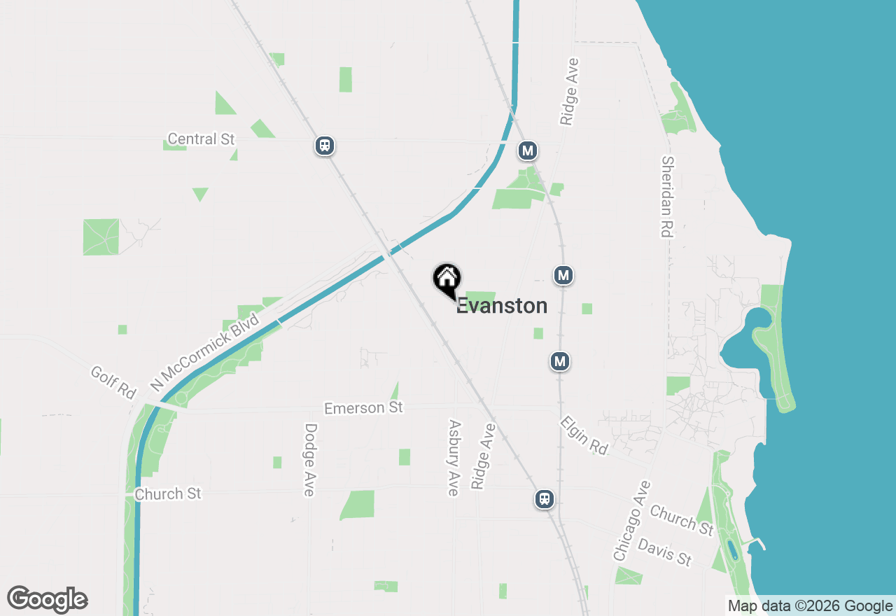 Map of 2123 Wesley Avenue #1, Evanston, IL 60201
