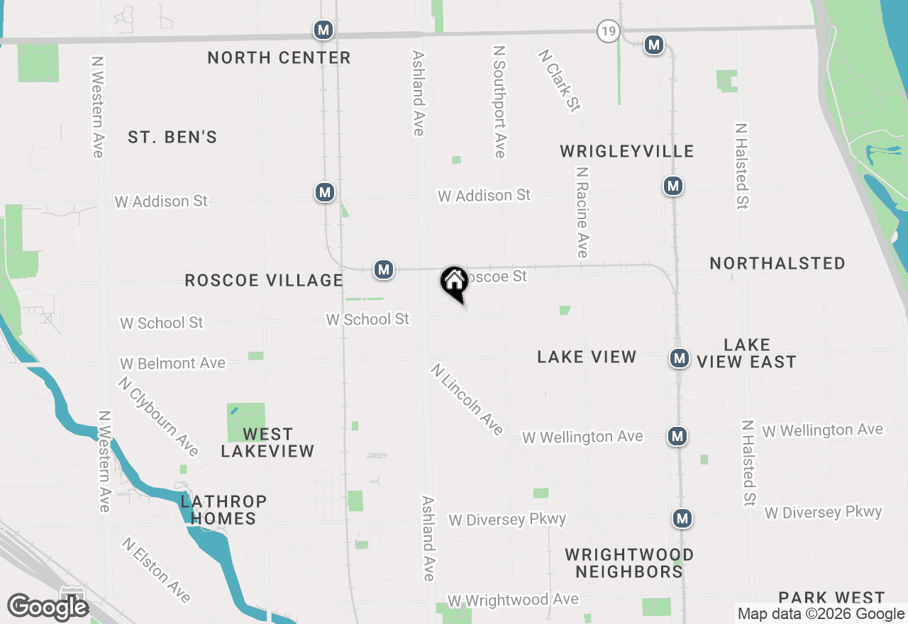 Map of 1512 W School Street #G, Chicago, IL 60657