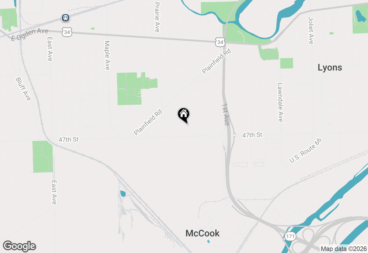 Map of 4627 Custer Avenue, Lyons, IL 60534