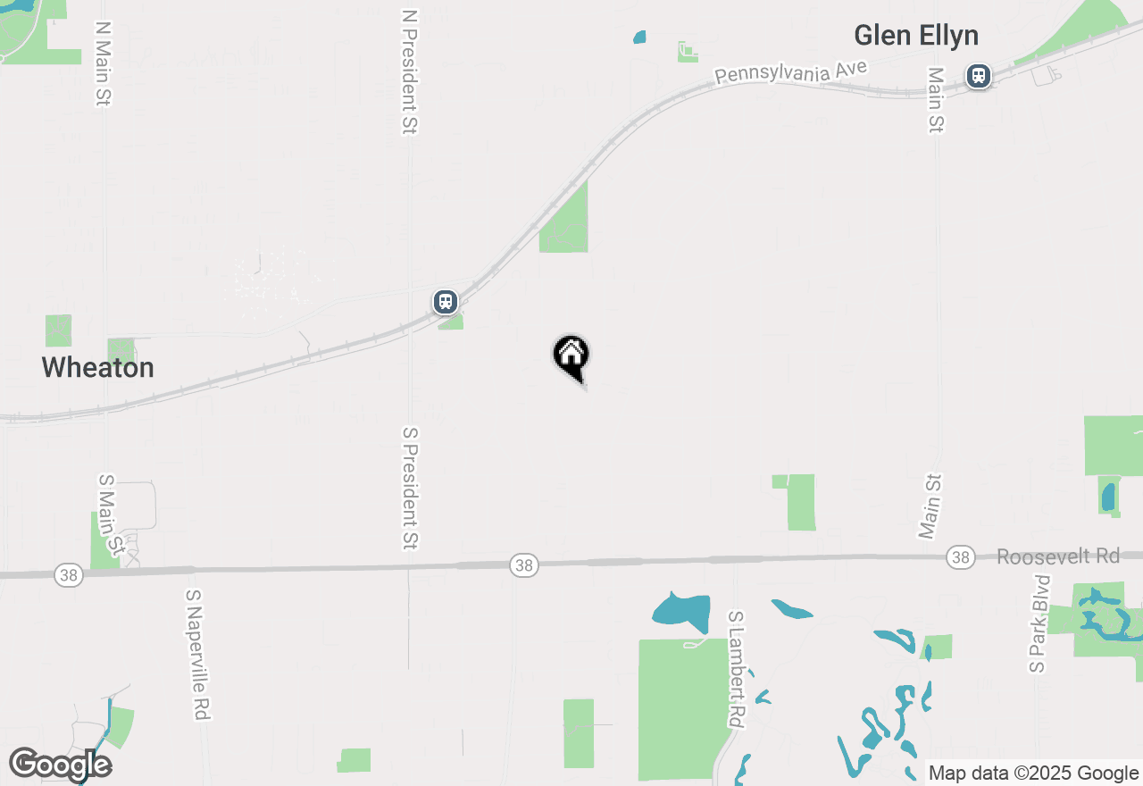 Map of 1602 W York Lane, Wheaton, IL 60187