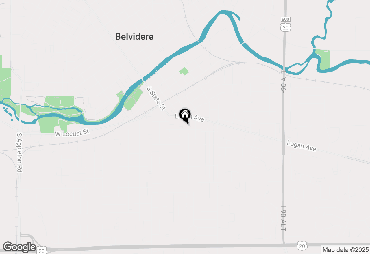 Map of 218 E 2nd Street, Belvidere, IL 61008