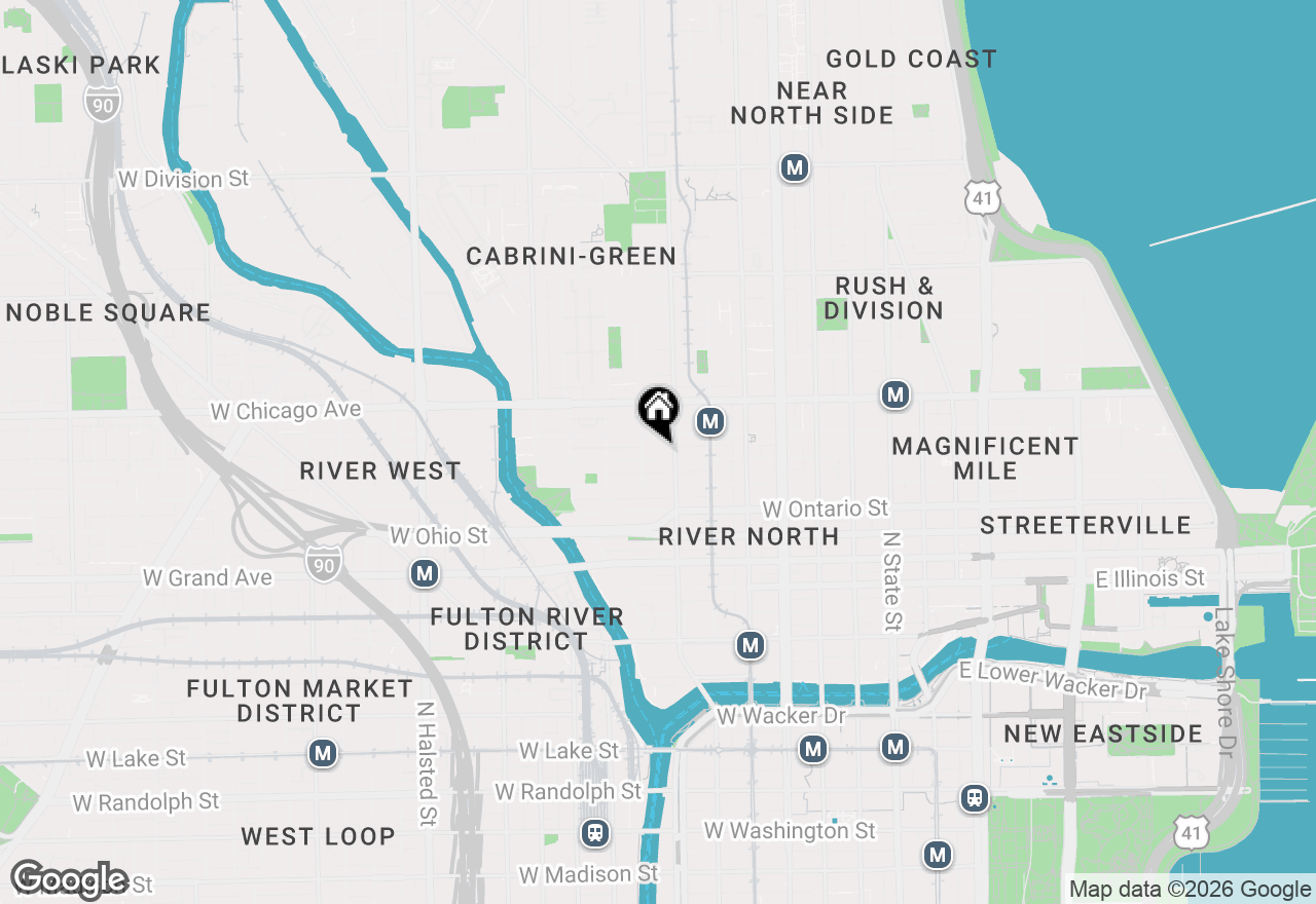 Map of 354 W Huron Street #B, Chicago, IL 60654