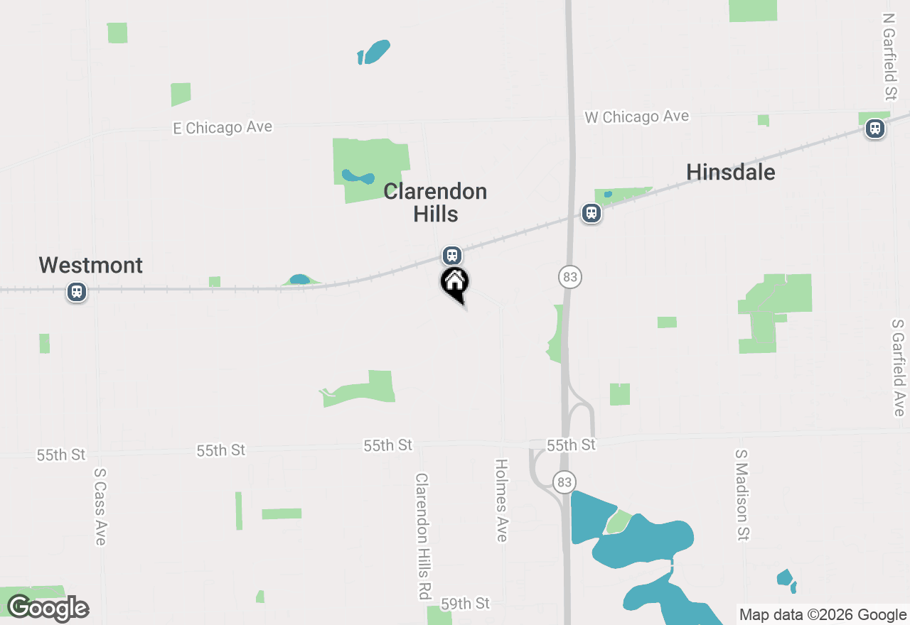 Map of 116 S Prospect Avenue, Clarendon Hills, IL 60514