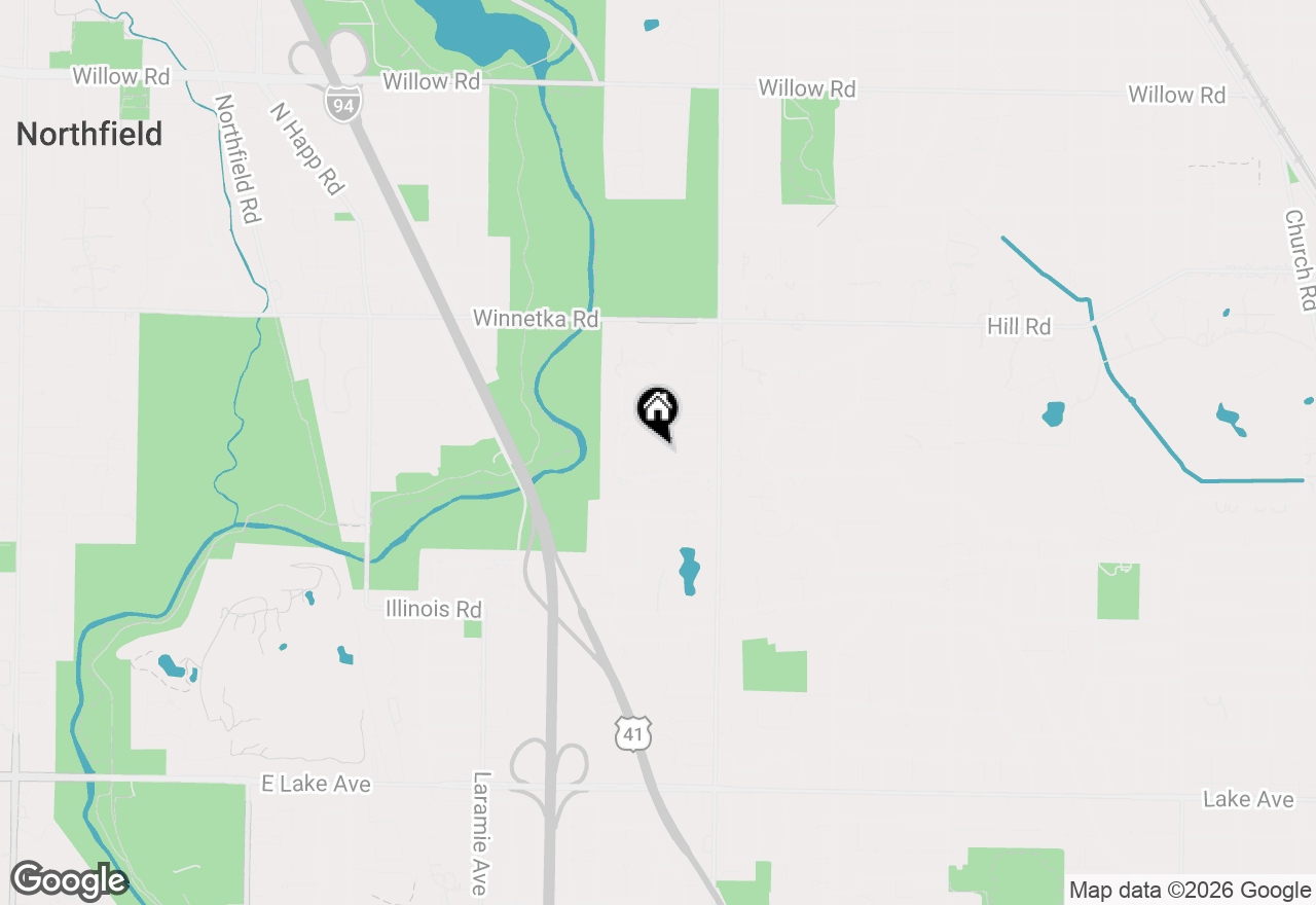 Map of 14 Winfield Circle, Northfield, IL 60093