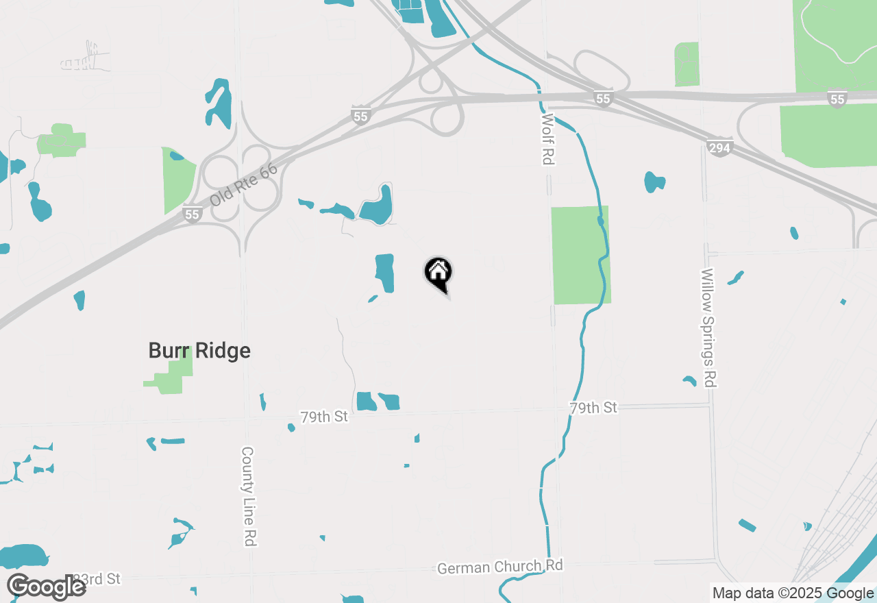 Map of 7558 Woodland Court, Burr Ridge, IL 60527