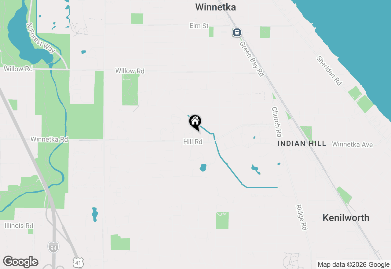 Map of 919 Hill Road, Winnetka, IL 60093