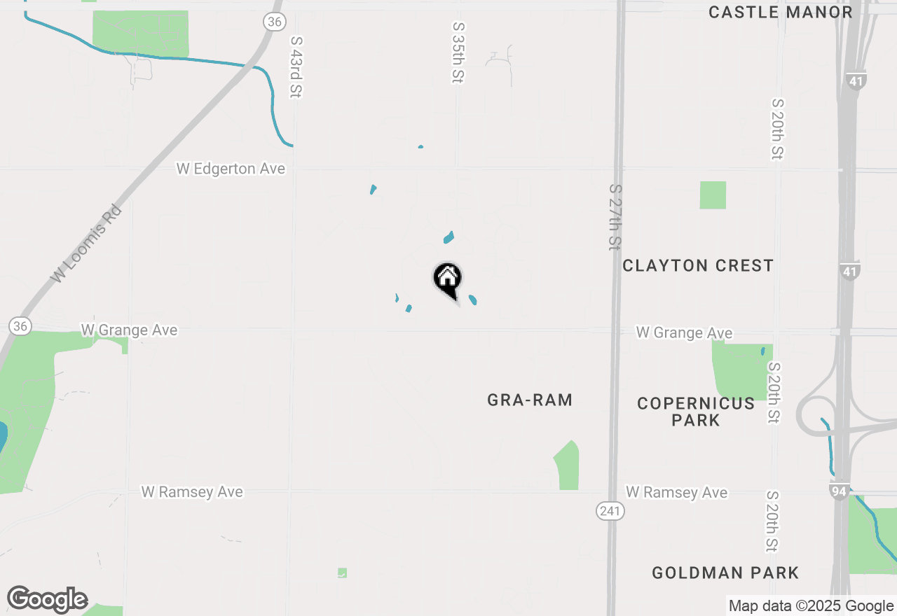 Map of 5444 S Morningside Ln, Greenfield, WI 53221