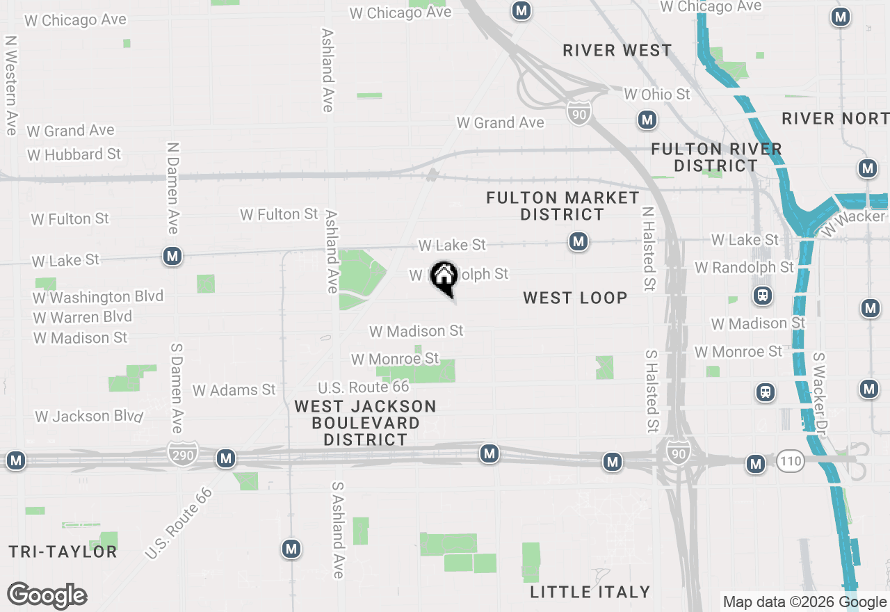 Map of 1301 W Washington Boulevard #508, Chicago, IL 60607