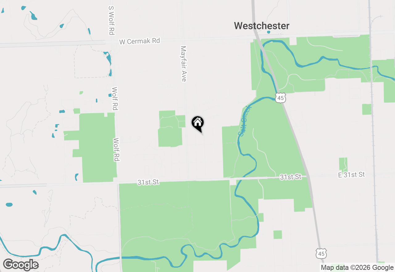 Map of 2831 Kensington Avenue, Westchester, IL 60154