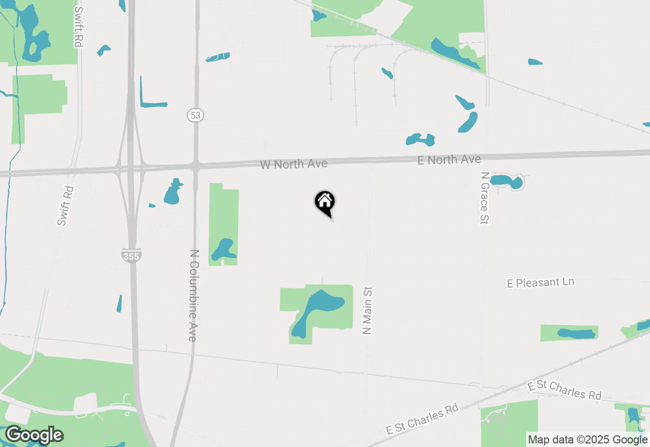 Map of 124 W Sunset Avenue, Lombard, IL 60148