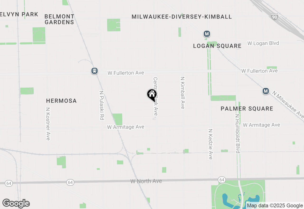 Map of 3614 W Shakespeare Avenue #1, Chicago, IL 60647