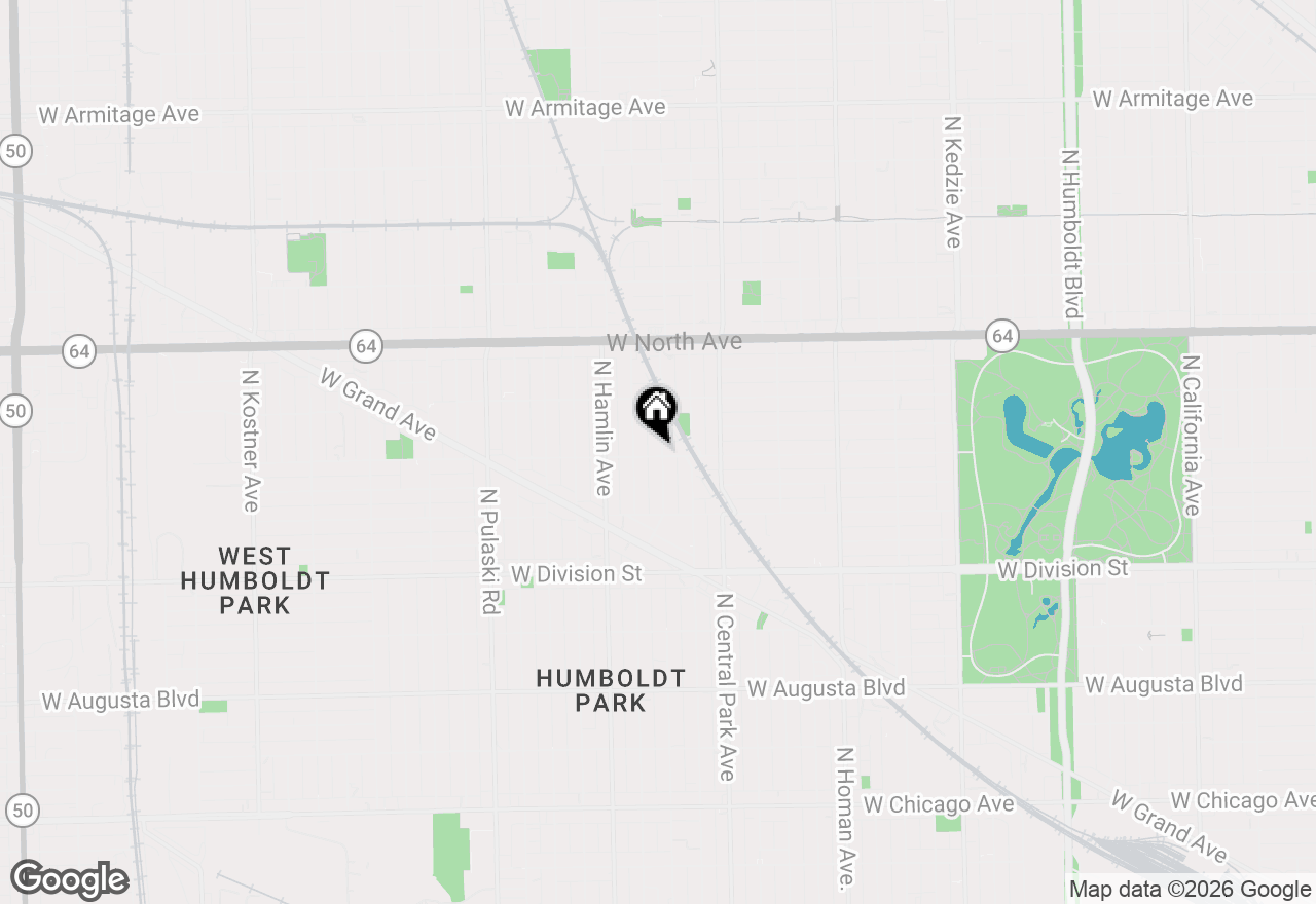 Map of 1400 N Lawndale Avenue, Chicago, IL 60651