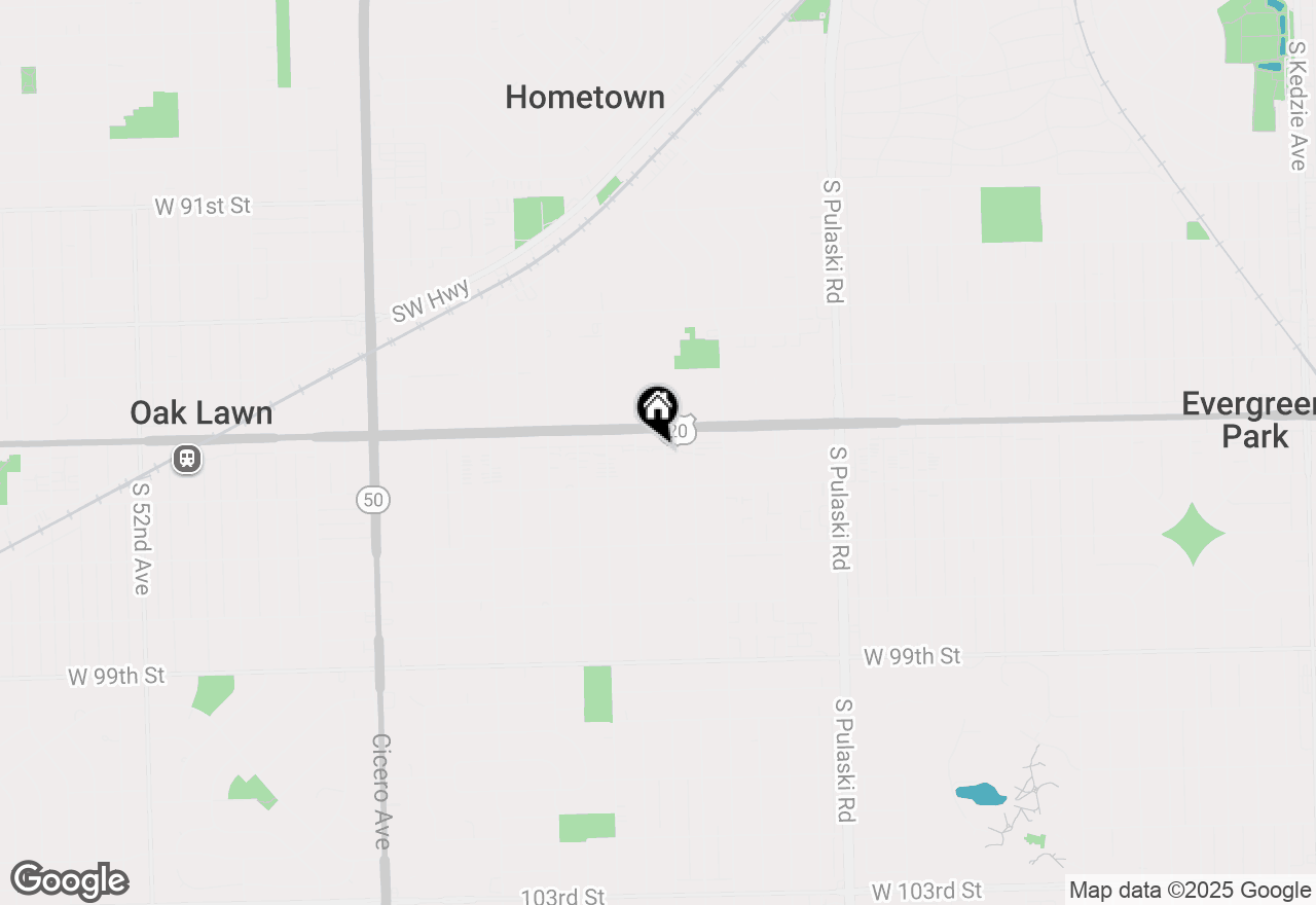 Map of 9516 S Kildare Avenue #2S, Oak Lawn, IL 60453