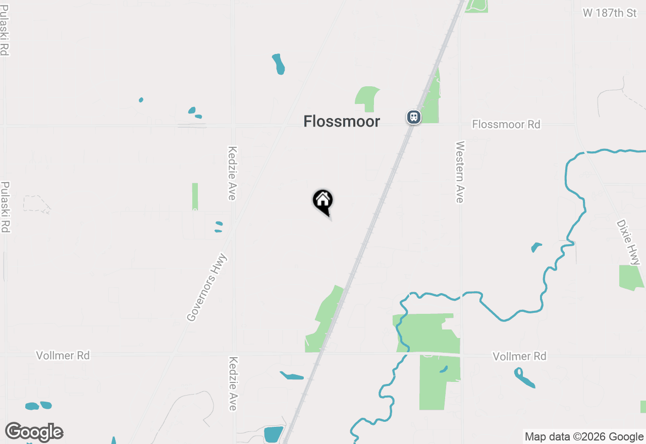 Map of 1421 Berry Lane, Flossmoor, IL 60422