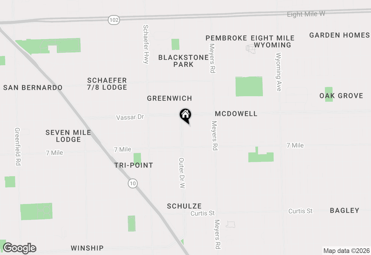 Map of 4795 W Outer Drive, Detroit, MI 48221