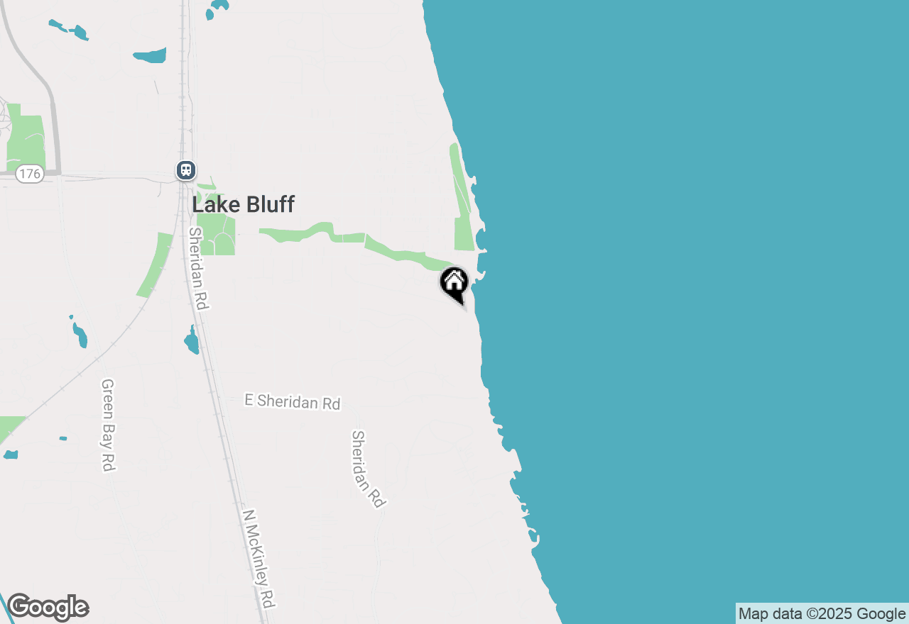 Map of 575 Lakeland Drive, Lake Bluff, IL 60044