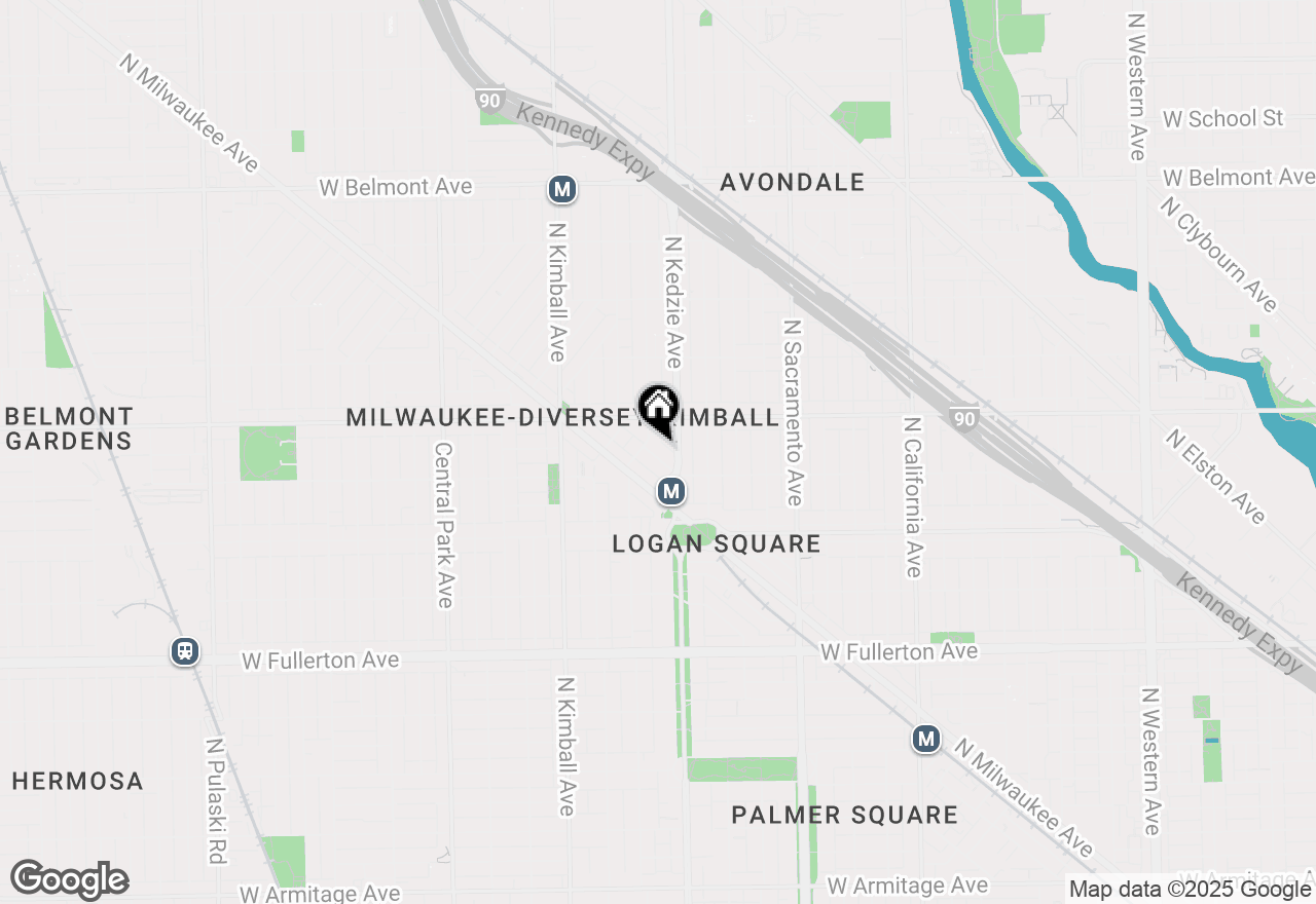 Map of 2633 N Emmett Street #1F, Chicago, IL 60647