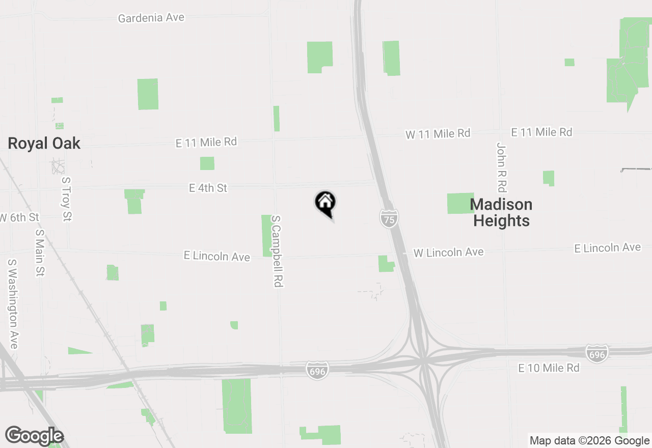 Map of 608 S Edgeworth Avenue, Royal Oak, MI 48067