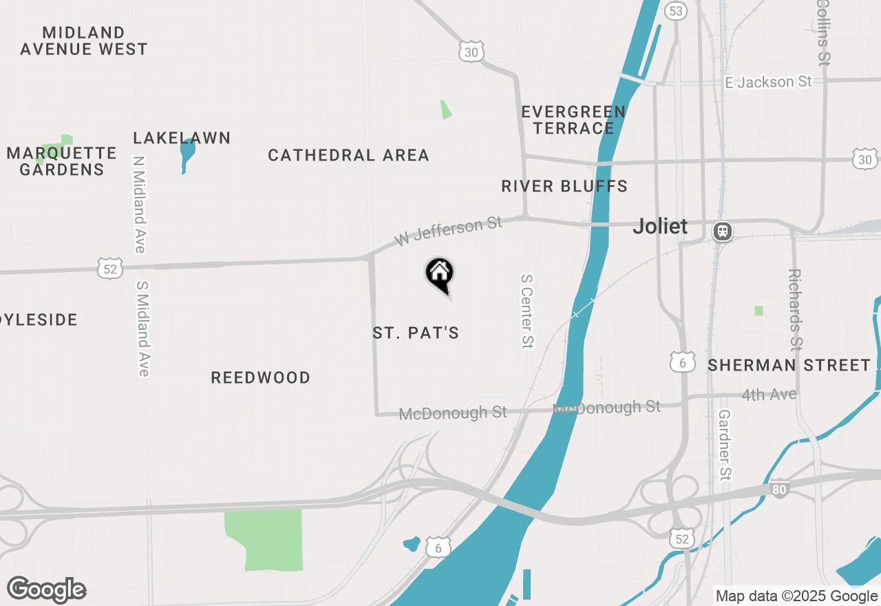Map of 104 Seeser Street, Joliet, IL 60436