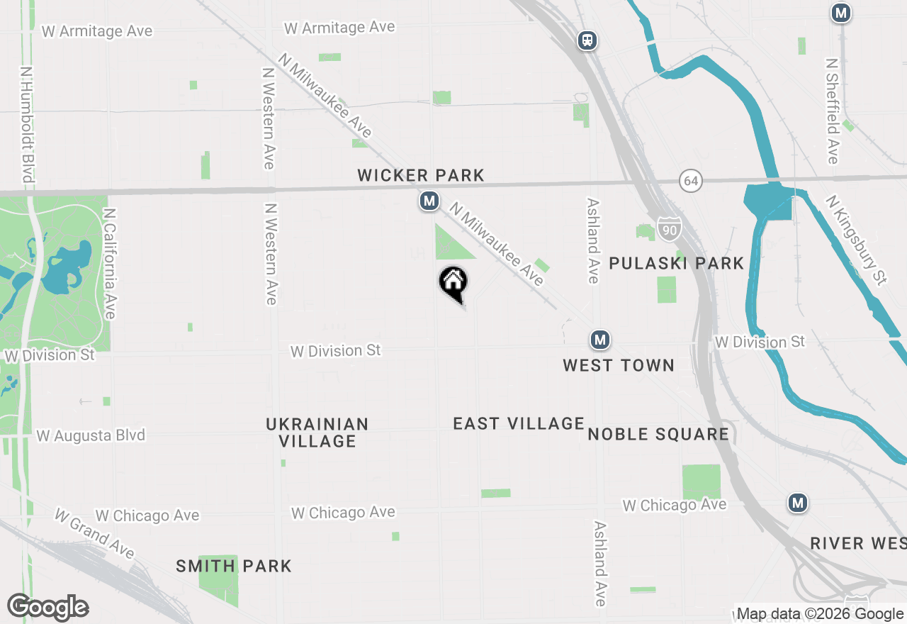 Map of 1933 W Potomac Avenue, Chicago, IL 60622