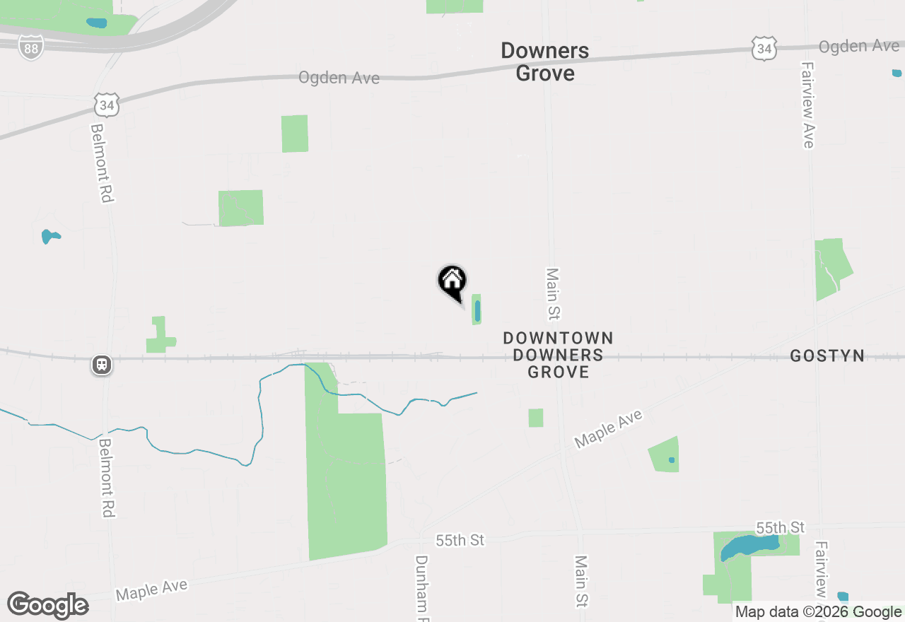 Map of 4936 Middaugh Avenue, Downers Grove, IL 60515