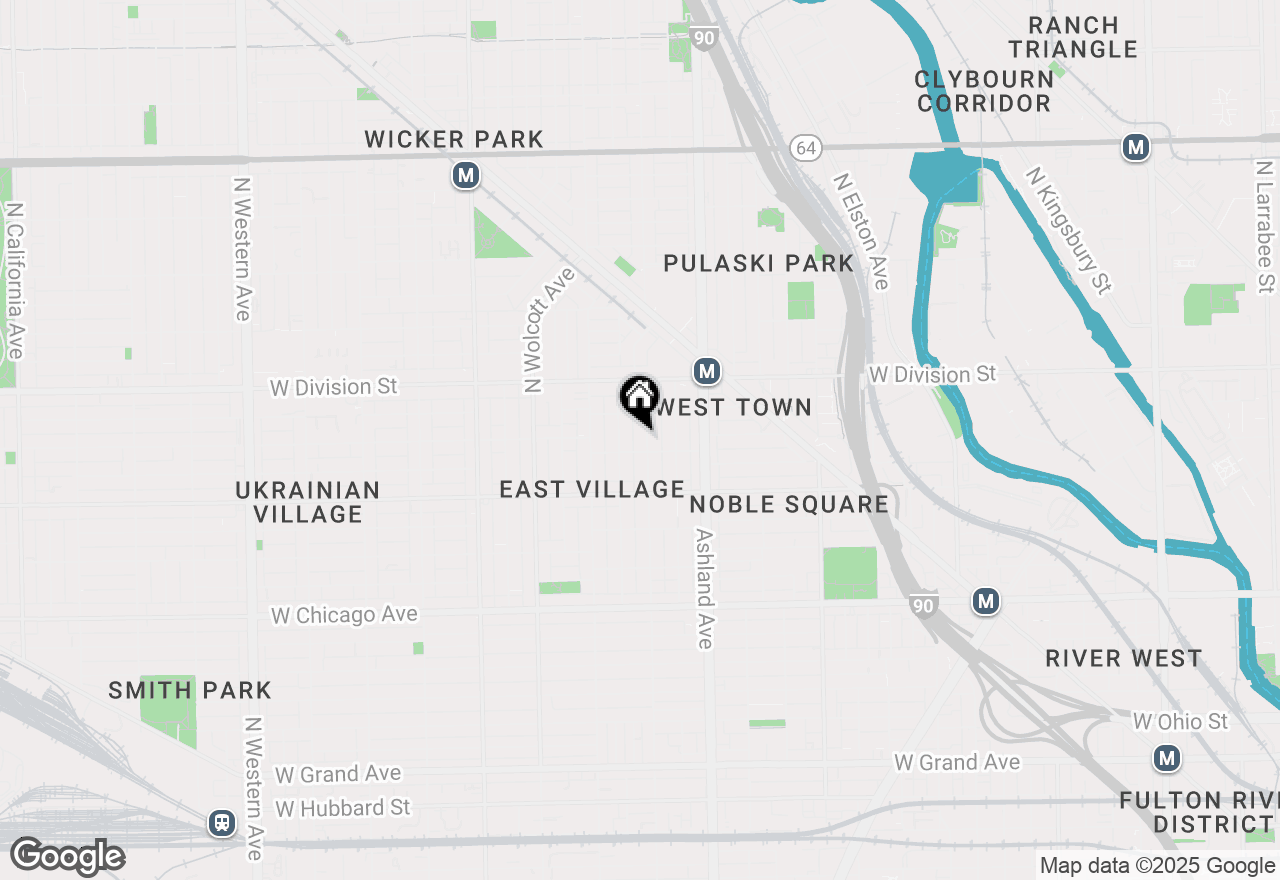 Map of 1058 N Paulina Street #3, Chicago, IL 60622