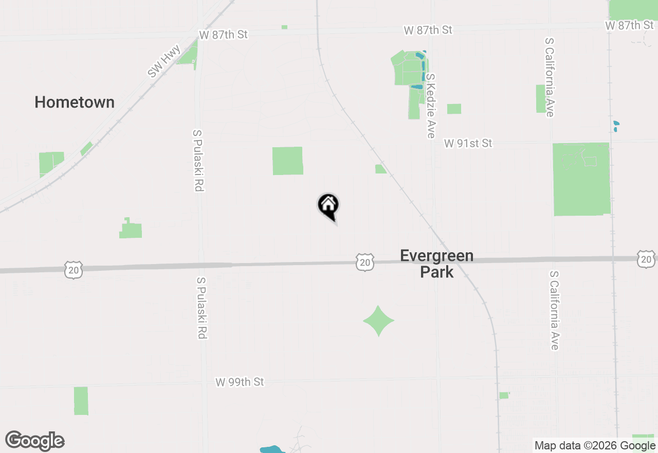 Map of 9340 S Clifton Park Avenue, Evergreen Park, IL 60805