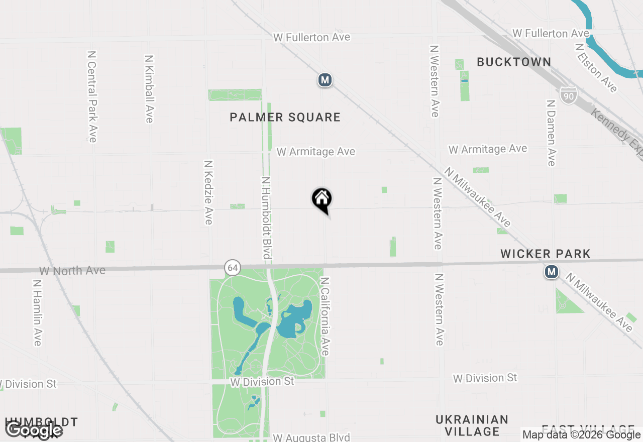 Map of 1734 N California Avenue #3, Chicago, IL 60647