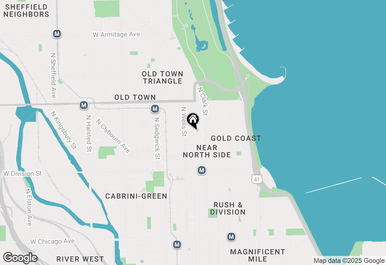 Map of 1402 N Lasalle Drive #1N, Chicago, IL 60610