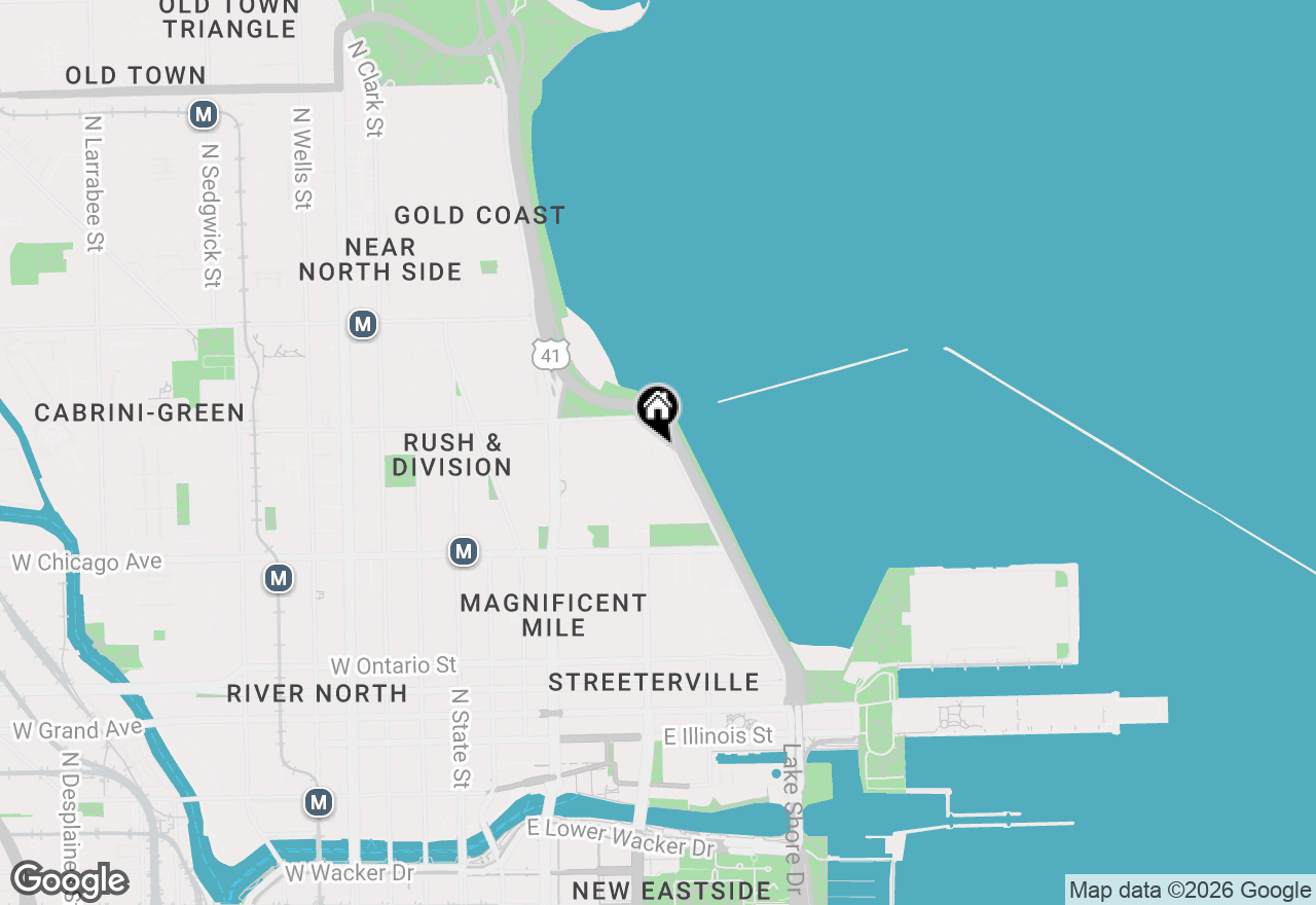 Map of 910 N Lake Shore Drive #820, Chicago, IL 60611