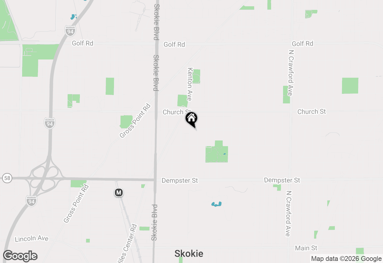 Map of 9055 Kenton Avenue, Skokie, IL 60076